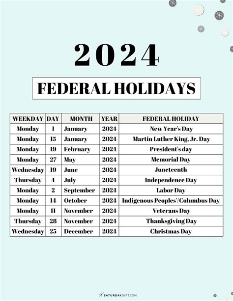 holiday calendar 2024